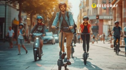 Електросамокат - це один із зручних та екологічних способів пересування, який стає все більш популярним у сучасних містах (фото створене з допомогою ШІ)