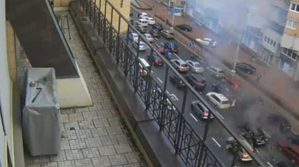 Как подорвали машину Тимура Махаури в центре Киева (Видео)