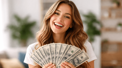 Дівчина із грошима