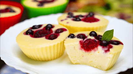 Міні-чизкейки з ягодами