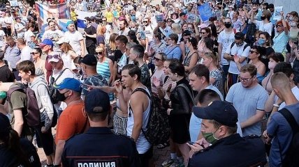 "Путина в отставку": Хабаровск снова протестует (Видео)