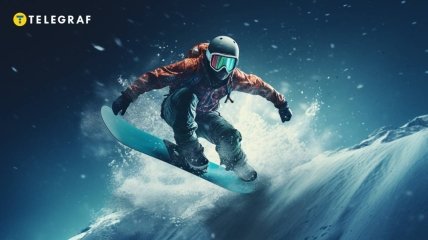 С нашими советами вы быстро научитесь кататься на сноуборде (изображение создано с помощью ИИ)