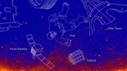 Специалисты NASA создали интерактивную карту с созвездиями Годзиллы и Эйнштейна