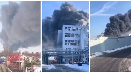 Це вже не "хлопок": в РФ вибухнув новий завод, він потужно палає на всю округу (відео)