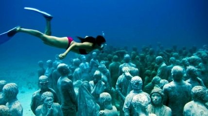Музей подводных скульптур на юго-востоке Мексики