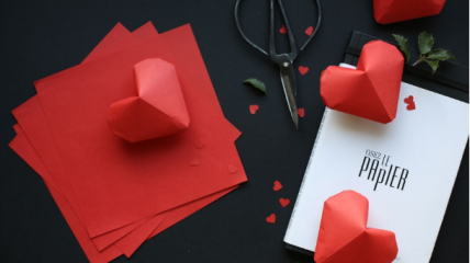 Оригами сердце ♡ на день Святого Валентина