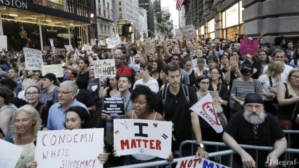 В Нью-Йорке сотни людей протестуют против Дональда Трампа