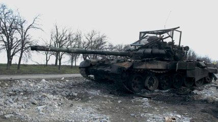 Уничтоженный танк россиян