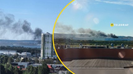 Дымит несколько точек