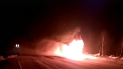 В Волынской области сгорел автобус "Киев-Варшава"