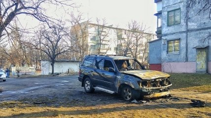 Месть, или случайность? В Киеве сгорело авто "героя парковки" (фото, видео)