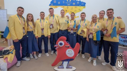 Украинские спортсмены перед церемонией открытия Игр в Париже