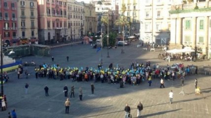 Украинцы в Италии устроили флешмоб