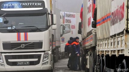 Российский "гумконвой" прошел проверку и въехал на территорию Украины