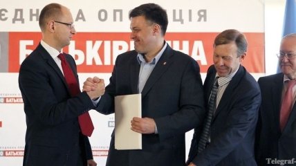 Яценюк и Тягнибок "строят" председателей проблемных комиссий