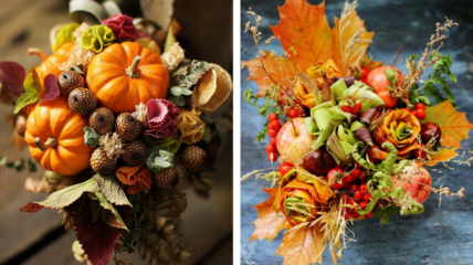 20 идей для вдохновения: как сделать красивый осенний букет из цветов и других природных материалов