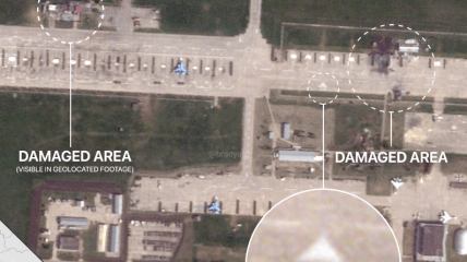 Спутниковое фото российского аэродрома в Краснодарском крае