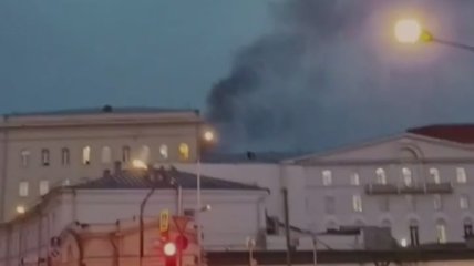 Пожар в здании Минобороны россии сегодня