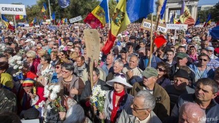Протест в Кишиневе: заблокированы улицы у офисов правящей коалиции