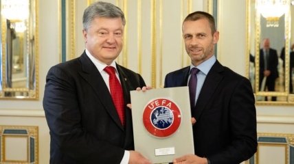 Порошенко встретился с президентом УЕФА перед финалом Лиги чемпионов