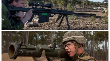 Снайперська гвинтівка та протитанковий гранатомет