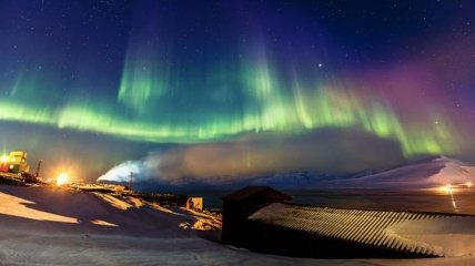 В Норвегии засняли лазурное северное сияние (Видео)