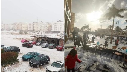 У Єгипті вперше за 9 років на Новий рік випав сніг
