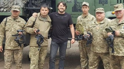 Сергей Притула провел День отца с украинскими бойцами АТО