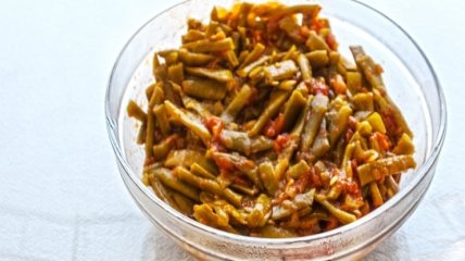 Стручковая фасоль с фаршем на сковороде — рецепт с фото | Receta en 