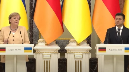 Брифинг Владимира Зеленского и Ангелы Меркель в Киеве