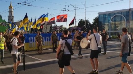 На Харьковщине на "Марш Независимости" вышло около 1 тыс человек
