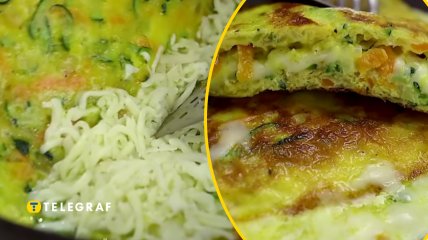 Омлет с кабачком и сыром