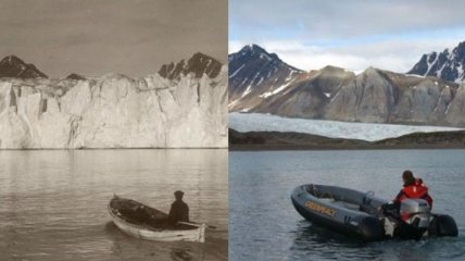 Как тает Арктика: впечатляющее сравнение кадров XX века и современных (Фото)