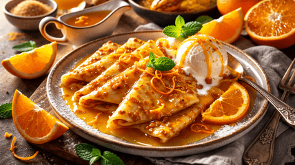 Млинці в цитрусовій глазурі