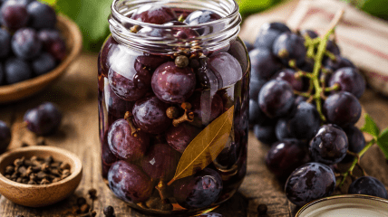 Виноград в маринаде приобретает совершенно новый вкус