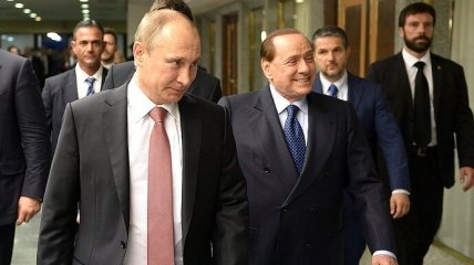 Володимир Путін і Сільвіо Берлусконі