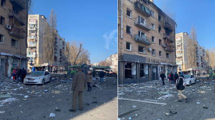 Последствия обстрелов столицы Украины