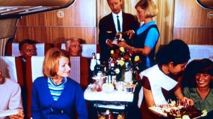 Необычное обслуживание пассажиров Скандинавских авиалиний (1950-1984) (Фото)