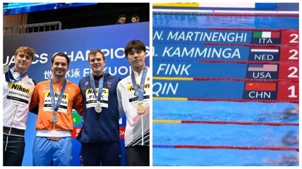Мартіненги, Каммінга та Фінк показали однаковий час на ЧС-2023 з плавання