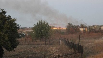 Из-за обстрела из Града загорелось поле вблизи Гнутово