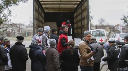 Красный Крест передал в Донецк 326 тонн продуктов и средств гигиены