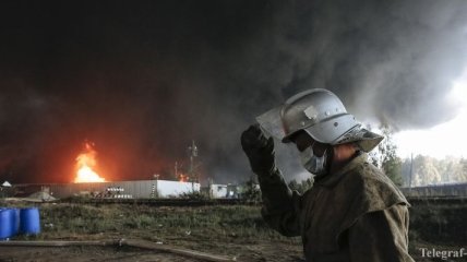 Убытки от пожара на нефтебазе под Киевом составляют 39 млн грн