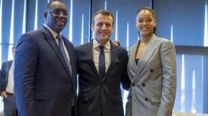Известная певица Рианна встретилась с президентом Франции