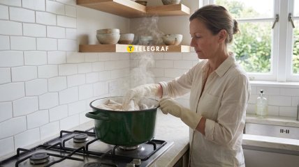 Отстирать кухонные полотенца поможет японский метод