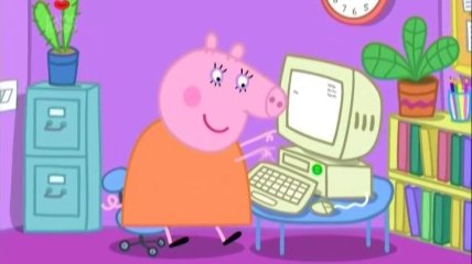 Свинка Пеппа. Мама Свинка працює. Смотреть онлайн
