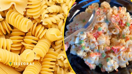 Салат из макарон с овощами