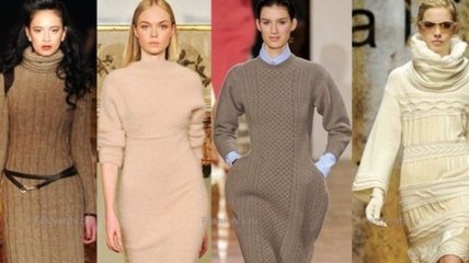 Вязаное платье - модный тренд сезона осень-2013