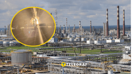 Дроны ударили по одному из крупнейших НПЗ в России: яркие взрывы озарили небо (видео и карта)