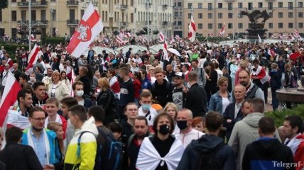 Может побить предыдущий рекорд: на акцию в Минске вышло более 100 тысяч человек (Видео)