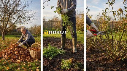 В осеннем саду есть много работы